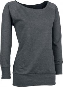 Толстовка Urban Classics Ladies Wideneck Crewneck, угольный