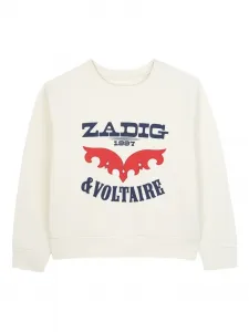 Толстовка с графичным принтом Zadig & Voltaire Kids, белый