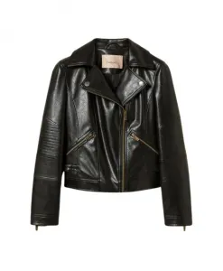 Байкерская куртка Ecopelle с латунной молнией Twinset, черный