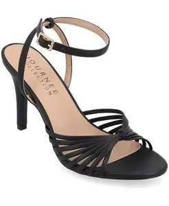 Женские босоножки Vanita Stiletto на тонком каблуке с ремешками Journee Collection, черный