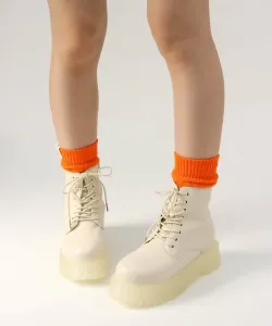 Корейские ботинки на прозрачной подошве 1905 Lovehunter, цвет Ivory