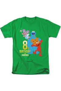 Футболка с коротким рукавом для взрослых «Улица Сезам» на 8-й день рождения Gildan, цвет kelly green