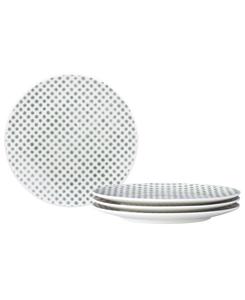 Набор из 4 тарелок для закусок Hammock Coupe Noritake, зеленый