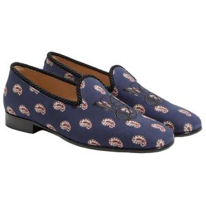 Туфли Garavani Patterned Slipper Shoes Valentino, синий