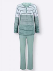 WITT WEIDEN Пижама цвета экрю-лайм-мята