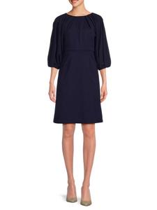 Платье с объемными рукавами Renee C., темно-синий