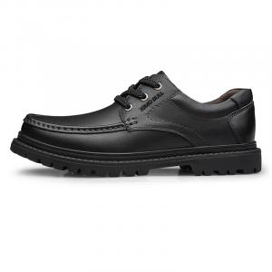 XIMO BULL Мужские повседневные туфли мужские низкие черные/коричневые с черной флисовой подкладкой, цвет Black Fleece-Lined