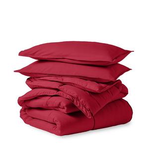Альтернативный комплект одеял из твердого пуха Bare Home, красный