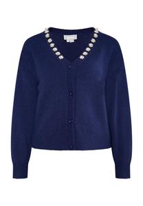Вязаный кардиган Usha Knit Cardigan Sivene, морской синий