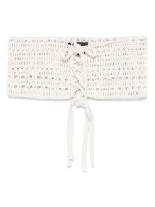 Укороченный трикотажный топ A.M.G., белый