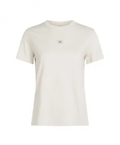 Футболка стандартного кроя с тканой этикеткой Calvin Klein Jeans, бежевый