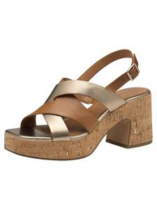 Сандалии на плоской подошве Tamaris, цвет cognac comb