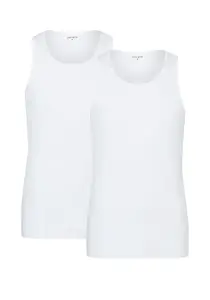 Майка Camano (2 шт.) с глубоким круглым вырезом, белый