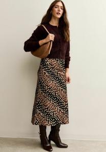 Юбка New Look SPOT PRINT BIAS CUT MIDI, Black Pattern/Black