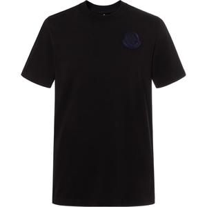 Футболка из хлопка с нашивкой-логотипом Moncler, черный