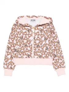 Куртка с капюшоном и принтом тедди Moschino Kids, розовый