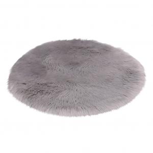 30/35/40/45 см, круглый простой пушистый ковер, ковер, коврик для спальни, украшение для общежития, светло-серый, размеры: 40 см Stuttg, мультиколор