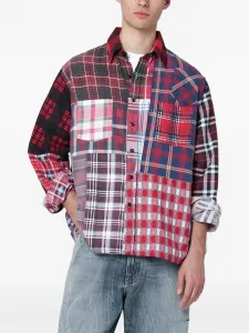 Рубашка с лоскутным дизайном Needles, красный