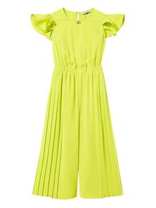 Плиссированный комбинезон с короткими рукавами TWINSET Kids, желтый