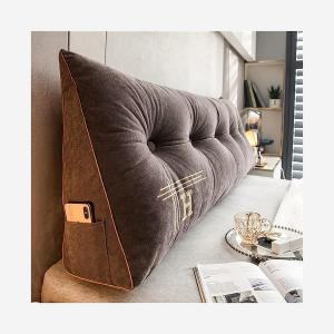 Треугольная подушка для спинки, подушка для изголовья кровати, прикроватная подушка, длинная подушка для чтения, подушка для поддержки спины на диване/кровати со съемным чехлом, мягкая и удобная (Цвет: A, Размер: 10) COZMAX