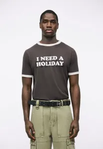 Футболка с принтом "праздничная окантовка" Ksubi, Charcoal