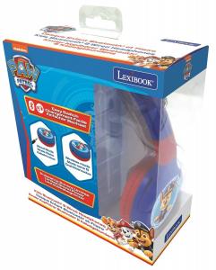 Lexibook, складные проводные и Bluetooth-наушники «Щенячий патруль 2 в 1» с защитой громкости для детей Hp