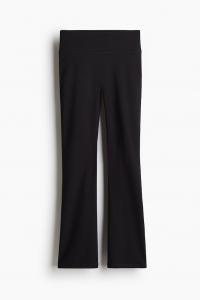 Расклешенные спортивные леггинсы с мягкой вставкой H&M, черный