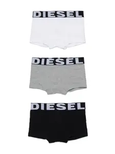Комплект из трех боксеров с логотипом Diesel Kids, черный