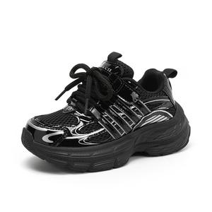 Дышащая, легкая, амортизирующая повседневная обувь для детей Tide attack, черный