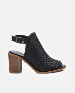 Женские черные кожаные ботильоны с застежкой на пряжку Carmela, чёрный