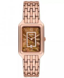 Женские часы Raquel из нержавеющей стали с тремя стрелками и датой цвета розового золота, 26 мм Fossil