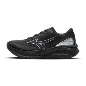 Дышащие легкие низкие повседневные кроссовки унисекс черного цвета Mizuno, Black/Silver