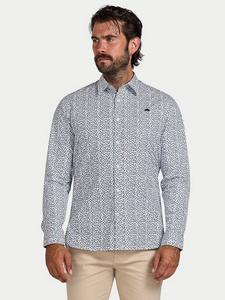 Хлопковая рубашка обычного кроя с цветочным принтом Raging Bull, Sky Blue