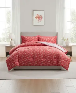 Роскошный мягкий комплект постельного белья с растительным узором, 7 предметов, размер King Nestl, розовый