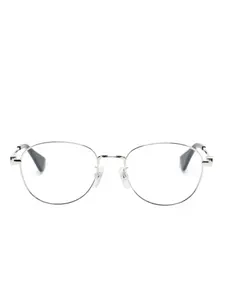 Очки в круглой оправе с логотипом Cartier Eyewear, серебяный