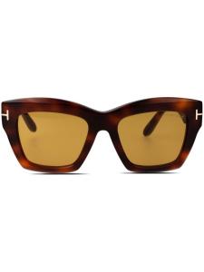 Солнцезащитные очки в квадратной оправе TOM FORD Eyewear, коричневый