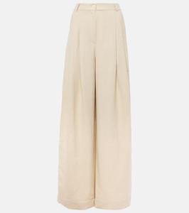 Широкие брюки Piper с высокой талией The Frankie Shop, бежевый