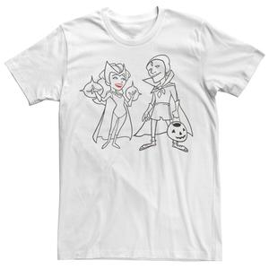 Мужская футболка Marvel WandaVision Halloween Scarlet Witch & Vision Line Art