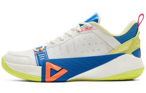 PEAK Баскетбольные кроссовки с низким верхом, противоскользящие и износостойкие, мужские, белые, синие, желтые