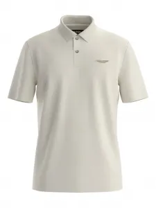 Рубашка поло с логотипом Boss, бежевый