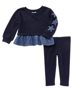 Великолепный комплект из двух предметов: топ и леггинсы Shining Star Splendid, синий