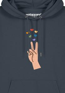 Толстовка с капюшоном SPREAD LOVE watapparel, антрацит