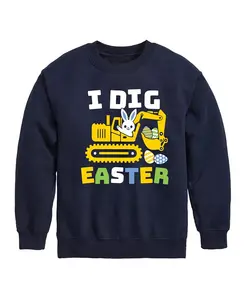 Флисовая толстовка с принтом "I Dig Easter" для мальчиков старшего возраста Hybrid, синий
