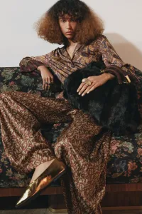 Сумка макси из искусственного меха Zara, коричневый