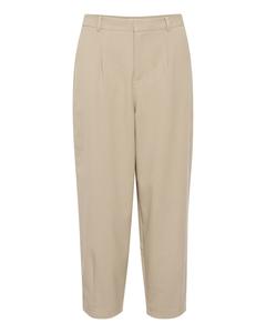 Зауженные брюки со складками спереди Kaffe Merle, светло-бежевый