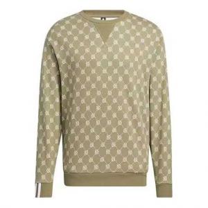 Свитера нео с принтом спортивные свободные Толстовка с круглым вырезом Adidas, зеленый