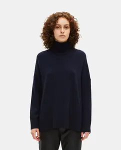 Кашемировый джемпер с высоким воротником The Kooples, темно-синий