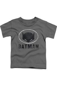 Футболка с коротким рукавом для малышей с маской Бэтмена в овале Gildan, Charcoal
