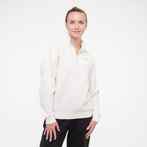 PUMA Женская толстовка с воротником-молнией, хлопок - белый цвет