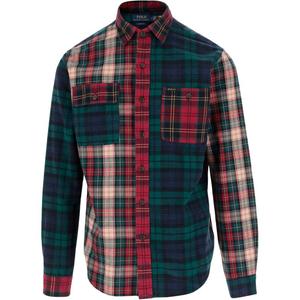 Классическая клетчатая оксфордская веселая футболка Polo Ralph Lauren, зеленая